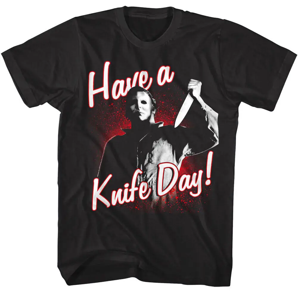 Halloween John Carpenter's 78 Horror Men's T Shirt Myers Have a Knife Day