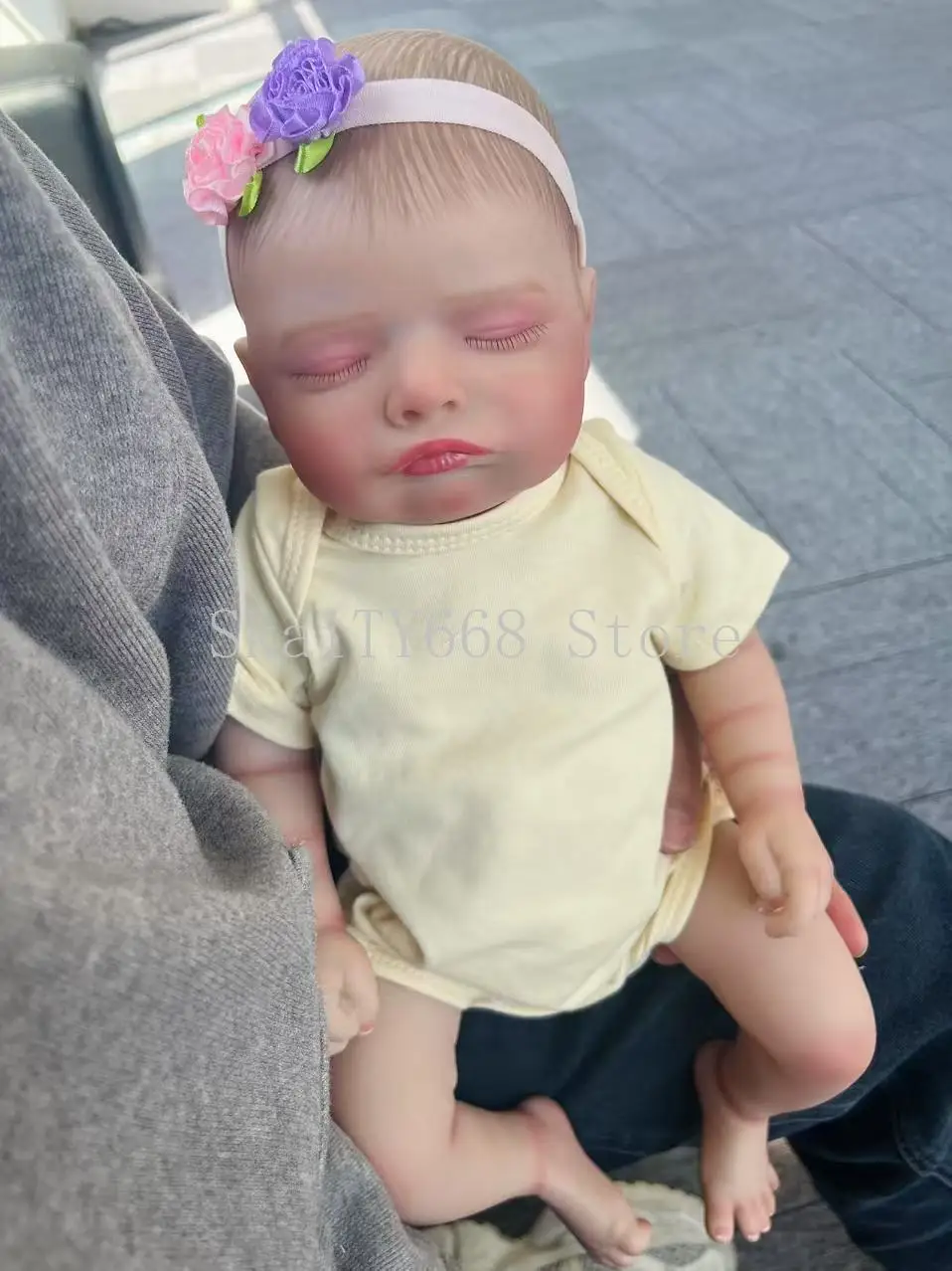 Boneca bebê de silicone reborn rosalie, 43cm, realista, recém-nascido, meninas, pele pintada 3d com veias visíveis, muñecas bebes para niñas