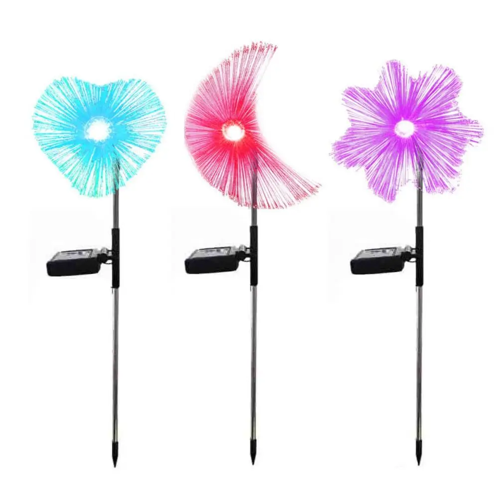 

Solar Powered Outdoor Solar Light Waterproof Ground Mounted Fiber Optic LED Lamp Moon Butterfly Landscape Lawn Lamp