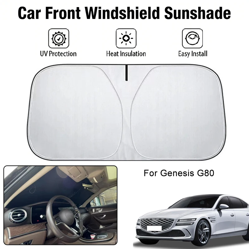 

Car Front Windshield Sunshade Cover For Genesis G80 UV Block Heat Insulation Auto Interior Sun Protection Accessories