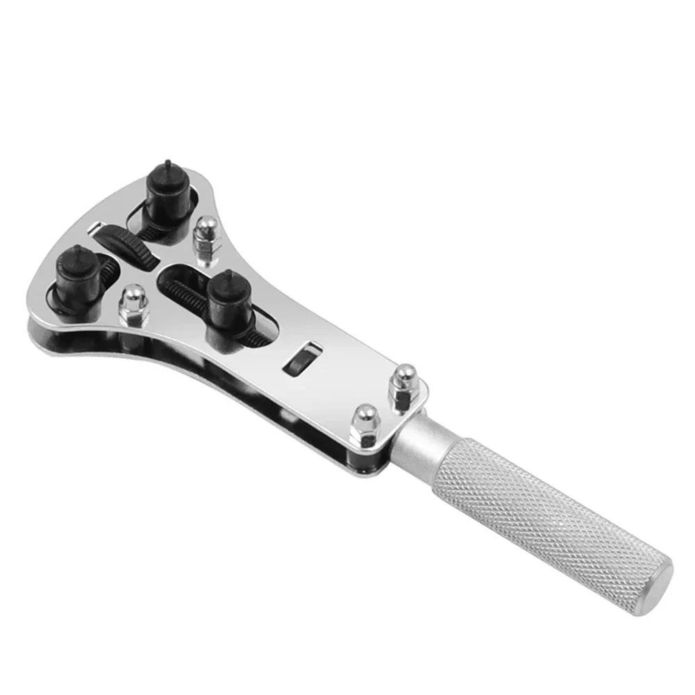 New Practical Quality Cover Opener Wrench Remover Back Hand Tool Repair Tool Silver Three-jaw Wristwatch Case Opener