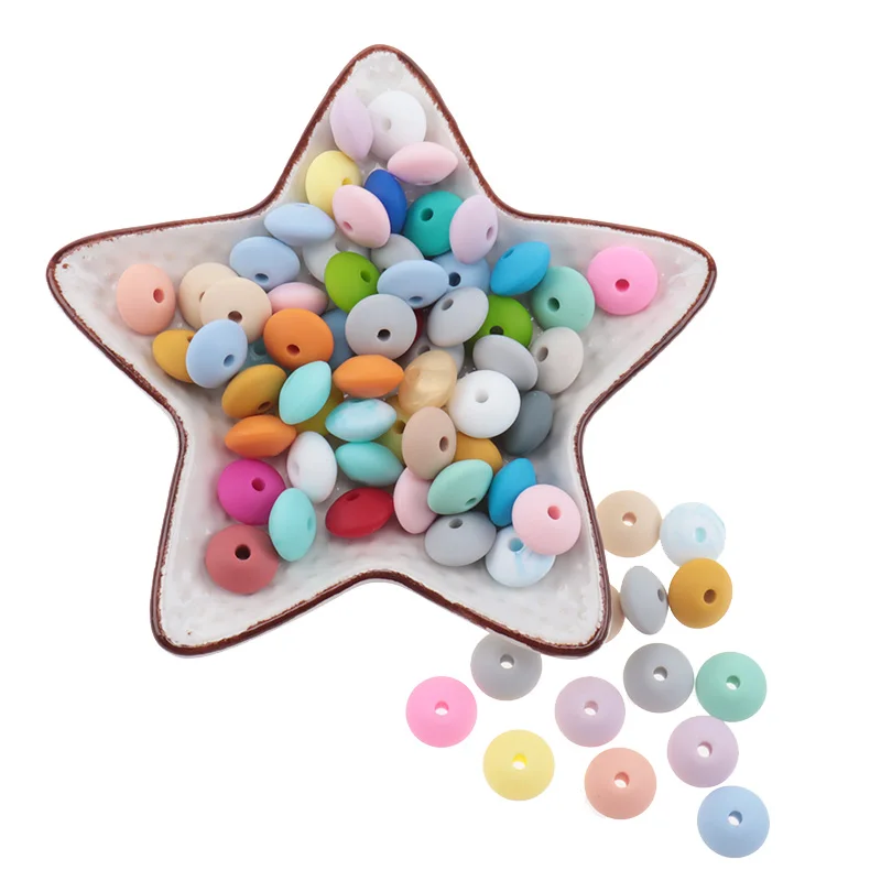 1000PCS silicone lentil beads12*7MM