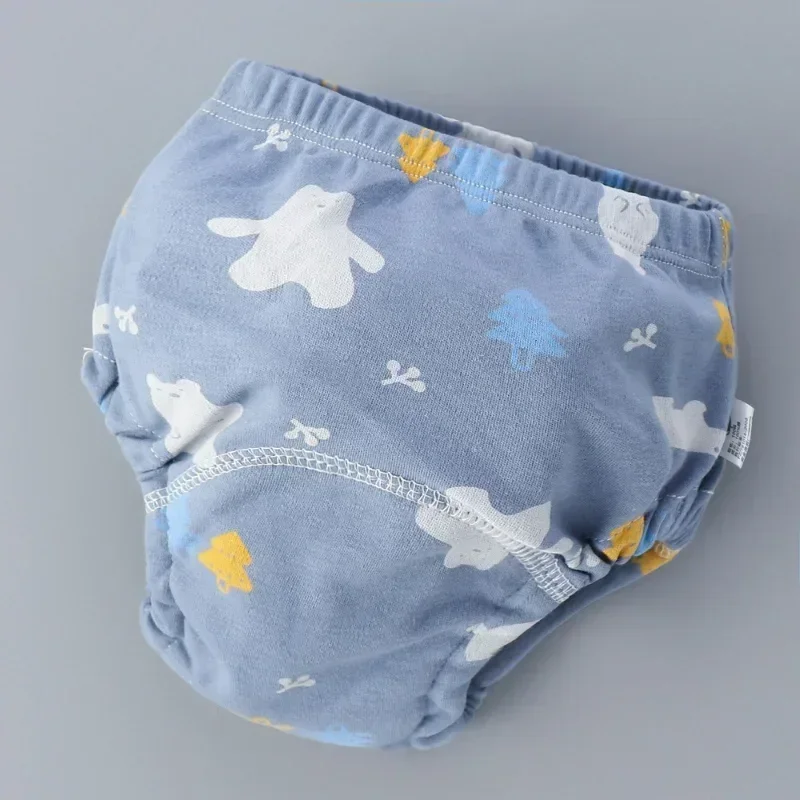 Reusable Cloth Diapers - 6-Layer Washable Training Pants, Eco-Friendly Baby Underwear for Infants