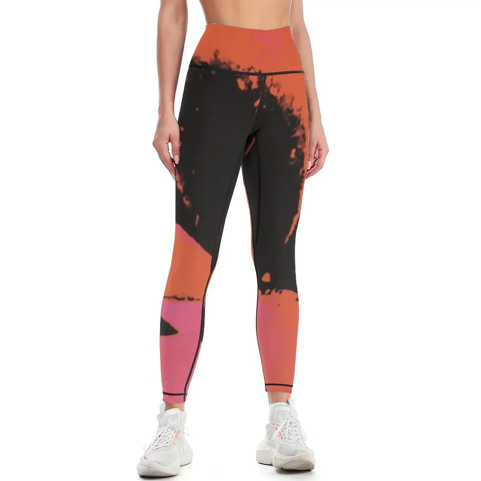 

Bold Abstract Leaf Pattern Leggings Training pants sports for push up legings for fitness gym clothing Womens Leggings