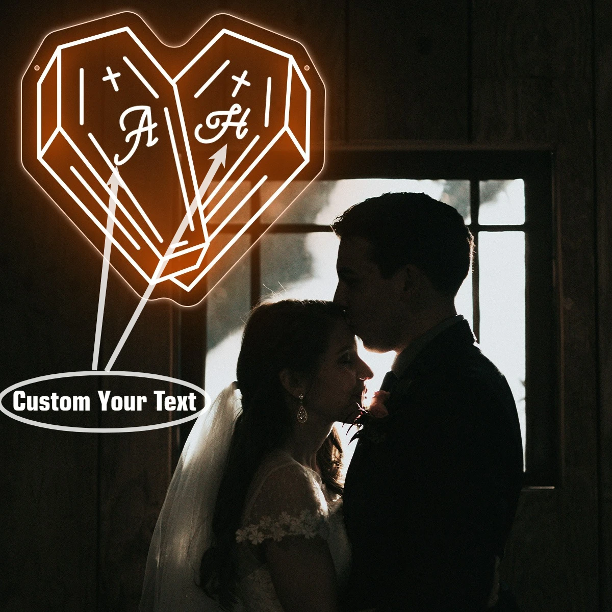 Custom Name Gothic Coffin LED Neon Sign - USB-Powered Home/Wedding/Party/Car/Bar Decoration DIY Gift for Valentine's/Birthdays