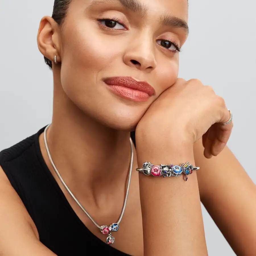 العلامة التجارية الجديدة 925 الفضة ديزني شيشاير القط دبوس الخرز، سوار المرأة الأصلية، قلادة قلادة المجوهرات هدية #4