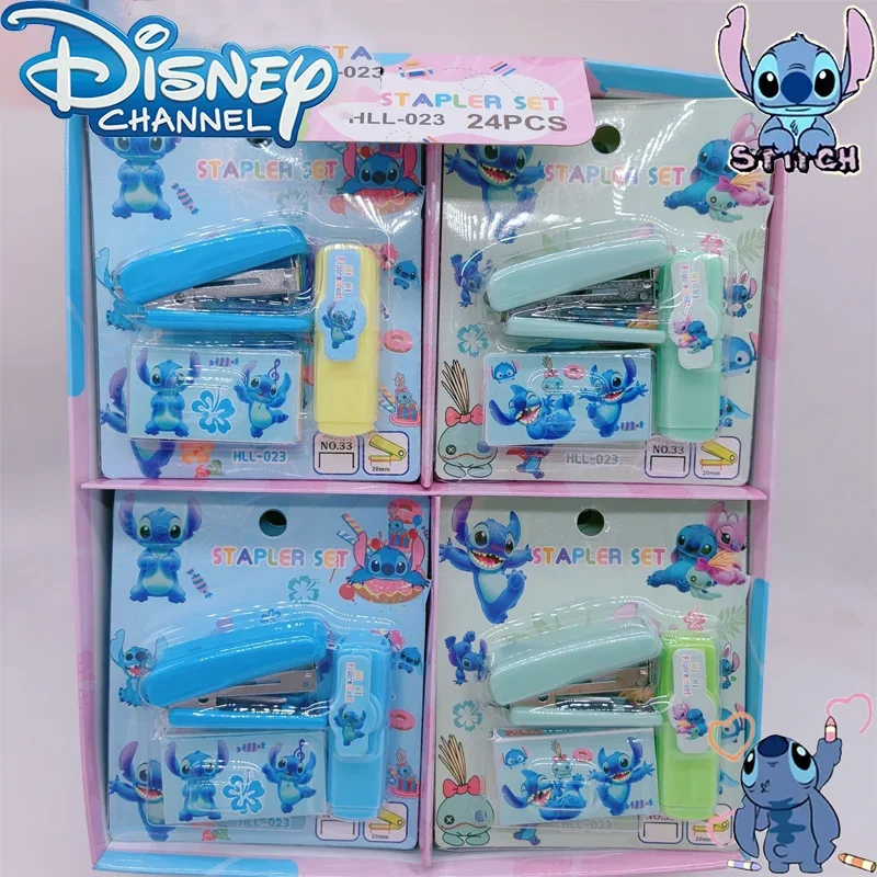 Disney Lilo and Stitch Stapler Highlighter Set Cute Learning Stationery Office Supplies Anime Accessories Kawaii Products Gifts