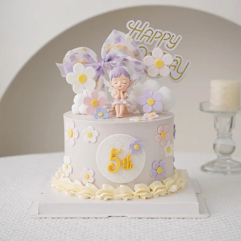 Fairy Cake Topper Fairy Figurine Angel Ornament Girl\'s 16th Birthday Years Old Birthday Party Cake Decorations Baby Shower Decor