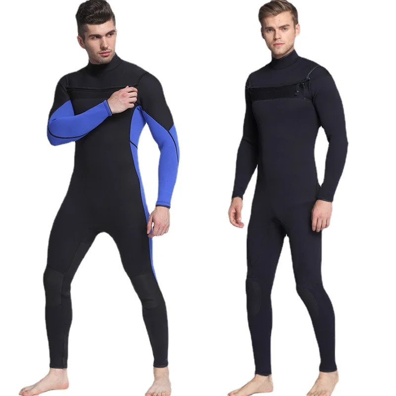 Men's Front Zipper 3MM Neoprene One Piece Swimwear Diving Suit Waterproof Keep Warm Professional Surfing Wetsuits Suit