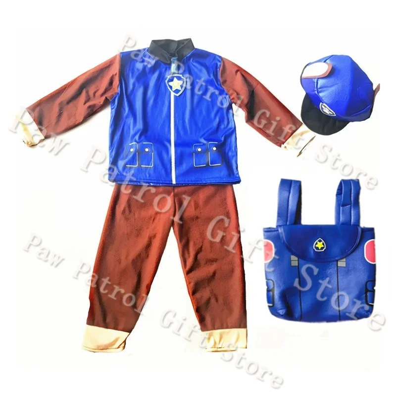 Anime Paw Patrol Kids Costume Chase Marshall Rocky Zuma Skye Rubble Halloween Cosplay Clothing Children\'s Day Performance Outfit