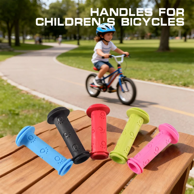 

1 пара резиновых ручек для велосипеда, противоскользящие водонепроницаемые рули для трехколесного скутера для детей, детские велосипедные ручки