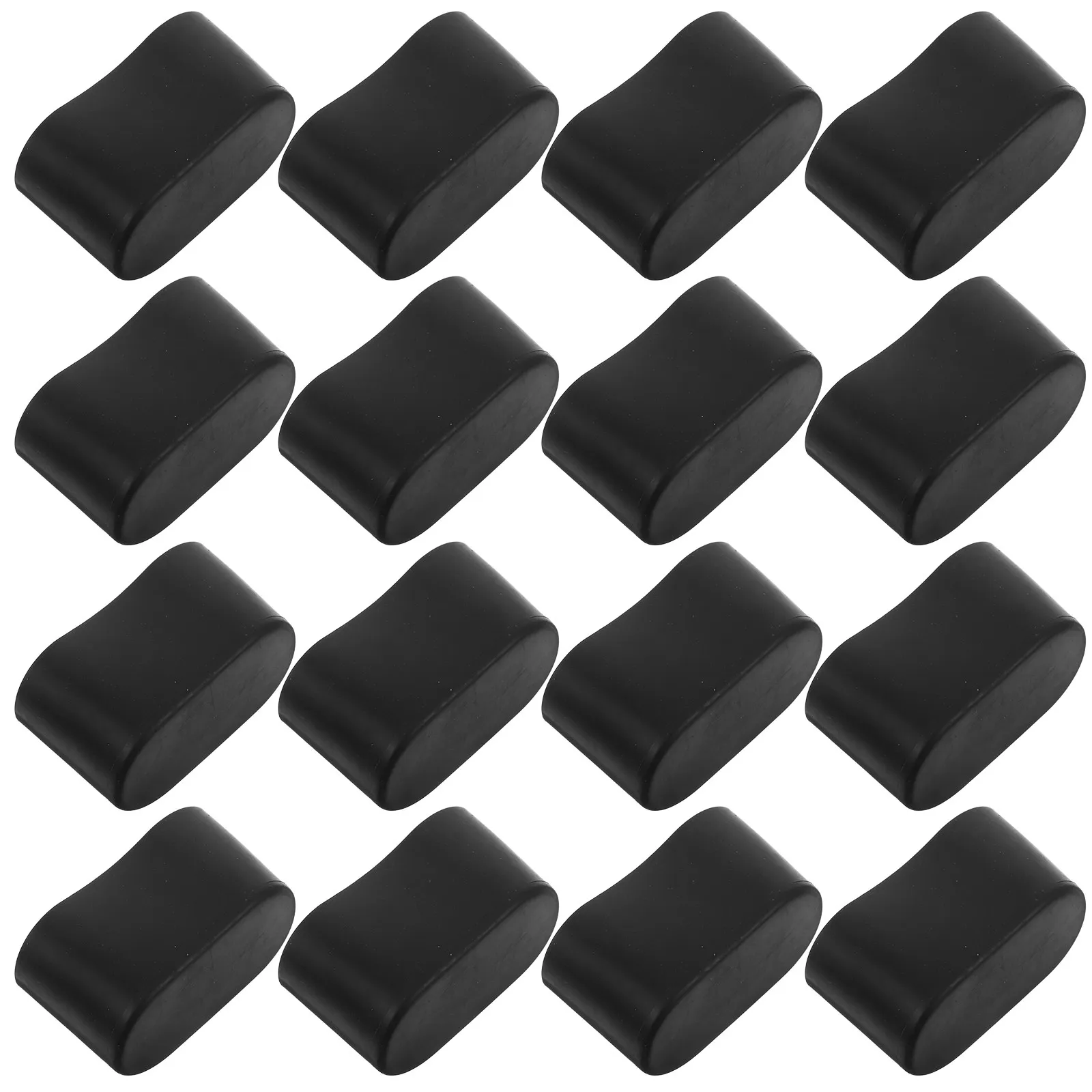 16Pcs Black PVC Chair Leg Protectors Furniture Foot Covers Non-Slip Floor Scratch Prevention Leg Chair Protector