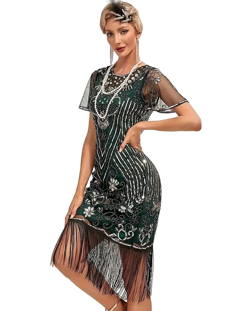 glitter flapper dress Amazon.com: Women's Sequins Fringe Flapper Dress 1920s Cocktail Party Dance Dress 20s Costume Feather Trim Tassel Cami Mini Dress Green : Clothing, Shoes & Jewelry