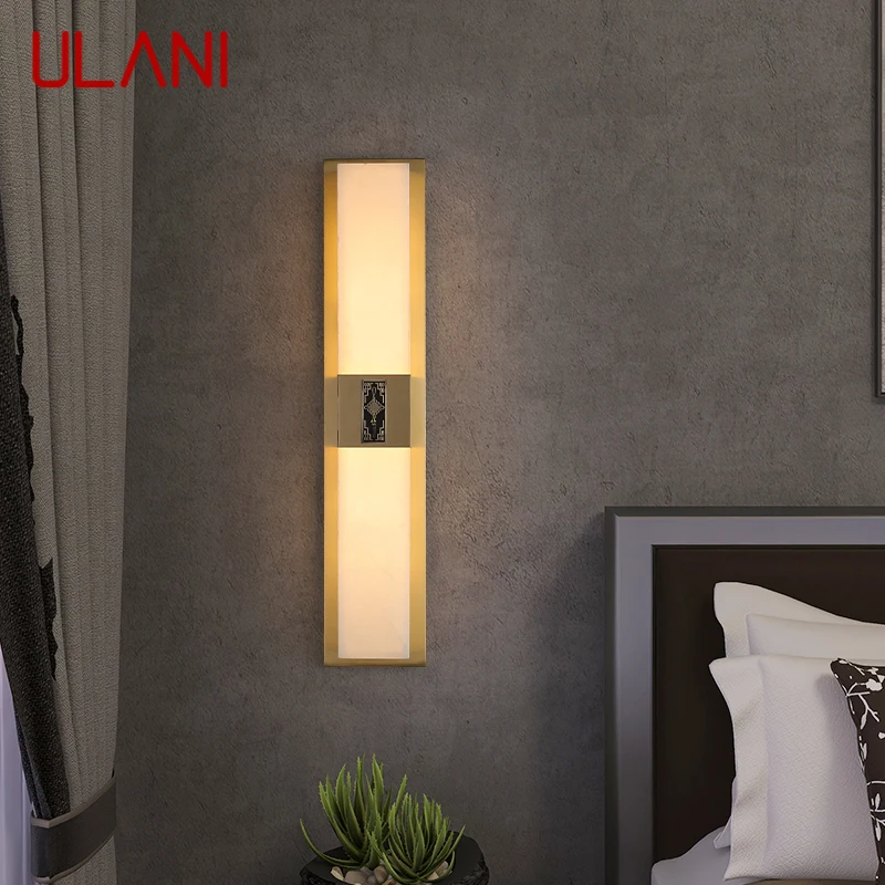 

ULANI Brass Wall Light LED Modern Luxury Marble Sconces Fixture Indoor Decor for Home Bedroom Living Room Corridor