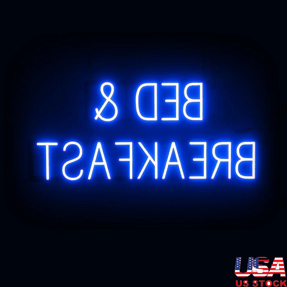 

Bright LED Bed and Breakfast Sign with Animations and Dimming Hotels and Motels Indoor Use Hospitality Neon Look 35.1x15 inches