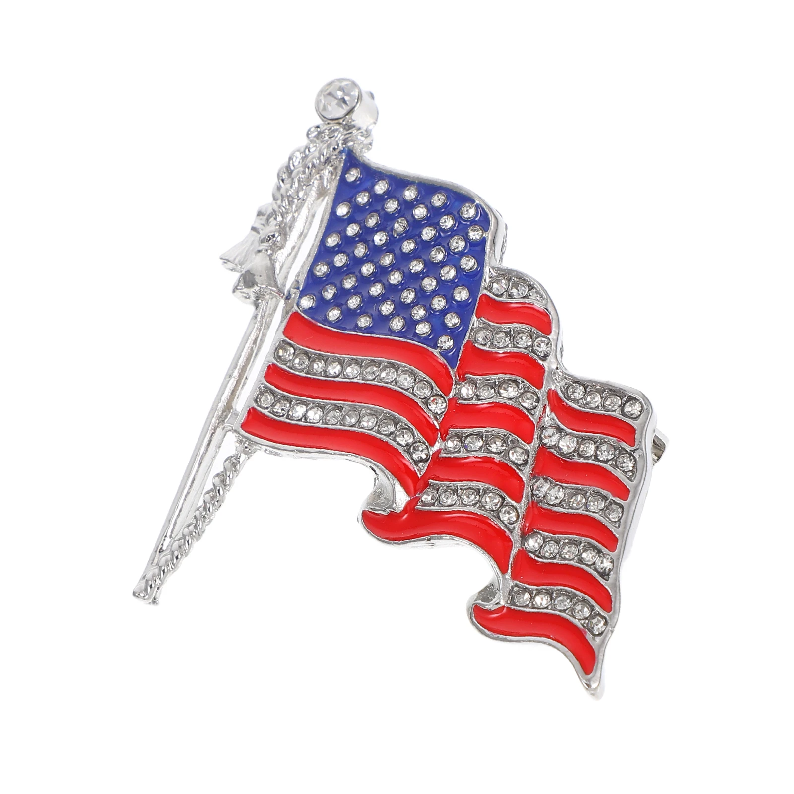 

American Flag Brooch Lapel Pin USA Breastpin United States Badge Vintage naments Fashion Design Durability High Quality Perfect