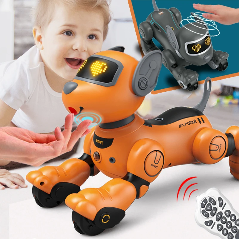 

Kids Remote Control Robot Toys for Boys Girls Intelligent Sensing Machine Dog Electric RC Animals Children Puzzle Pet Doll Dance