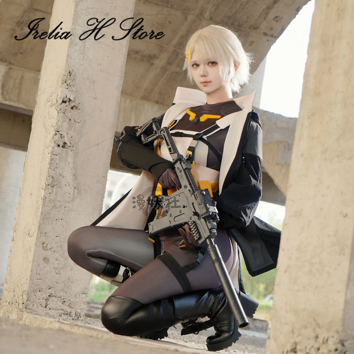 Irelia H Store Girls Frontline Vector Cosplay Costume Women Jacket trench Halloween Costumes Game
