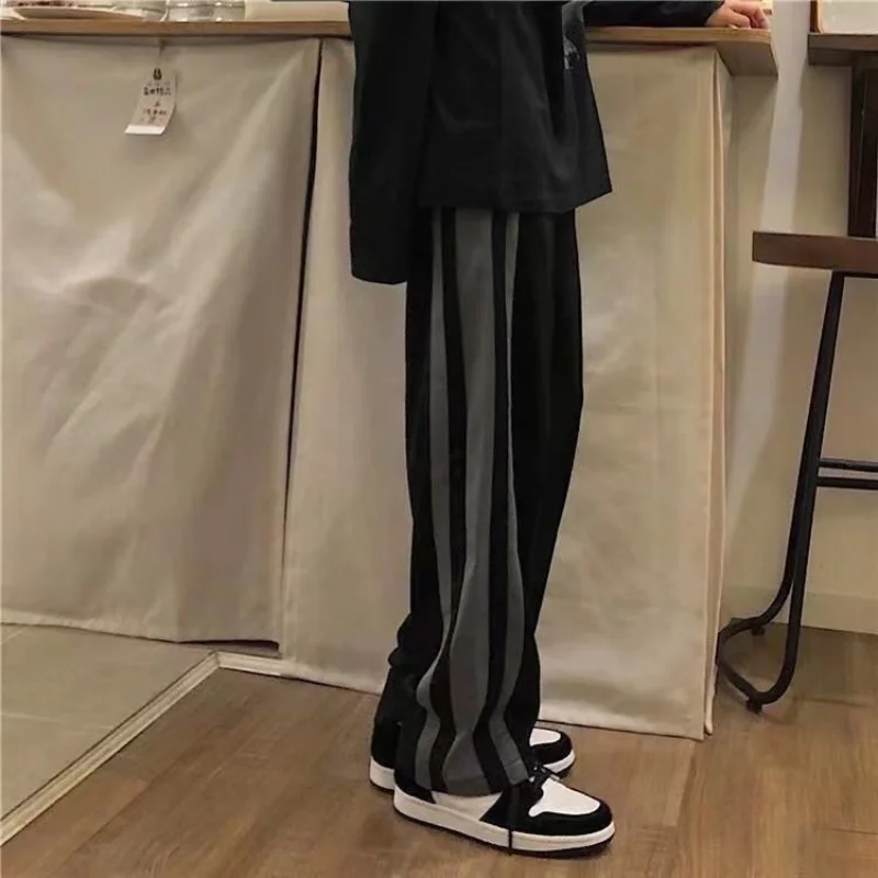 

Wide Leg Pants Women Stripe Sweatpants Y2k Streetwear Vintage Loose Trousers Spring Summer Goth Korean Fashion Casual Joggers