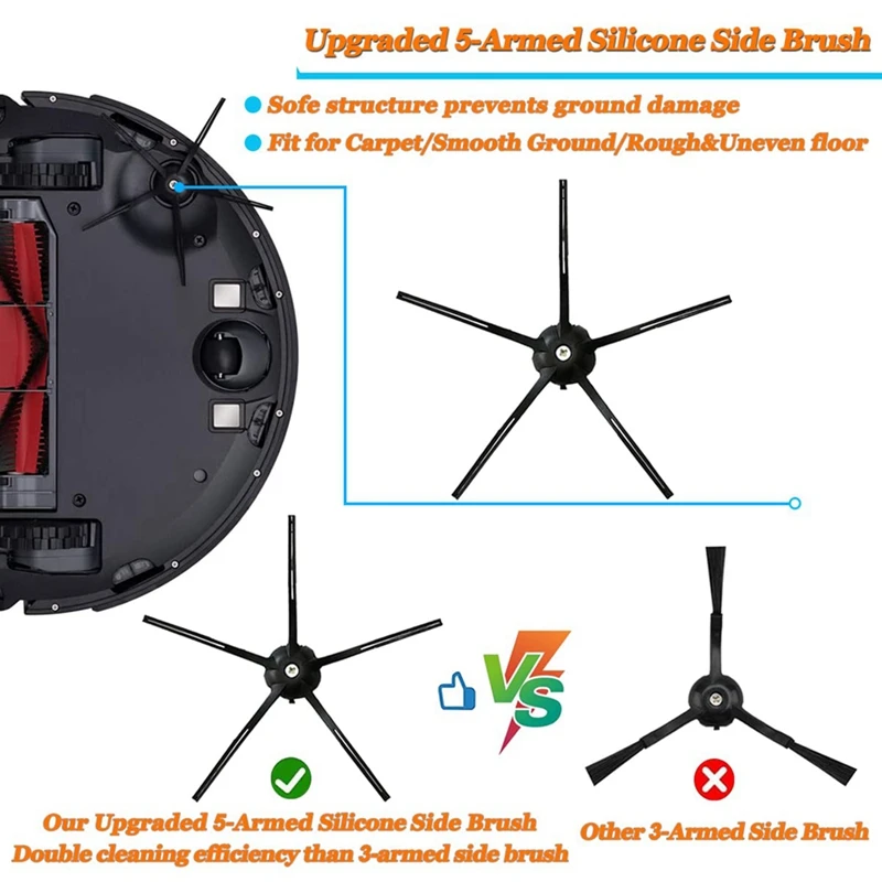 Acessórios de substituição para xiaomi roborock s5 s6 s5 max s6 puro s6 maxv s50 s51 s55 s60 s65 aspirador robótico