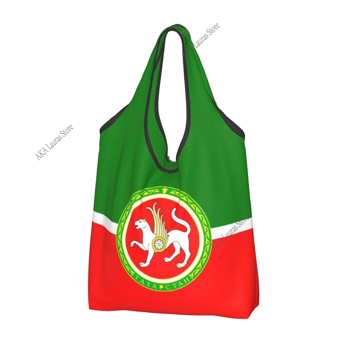 حقيبة كتف بعلم تتارستان وحقيبة يد للسيدات وحقيبة كبيرة قابلة لإعادة الاستخدام