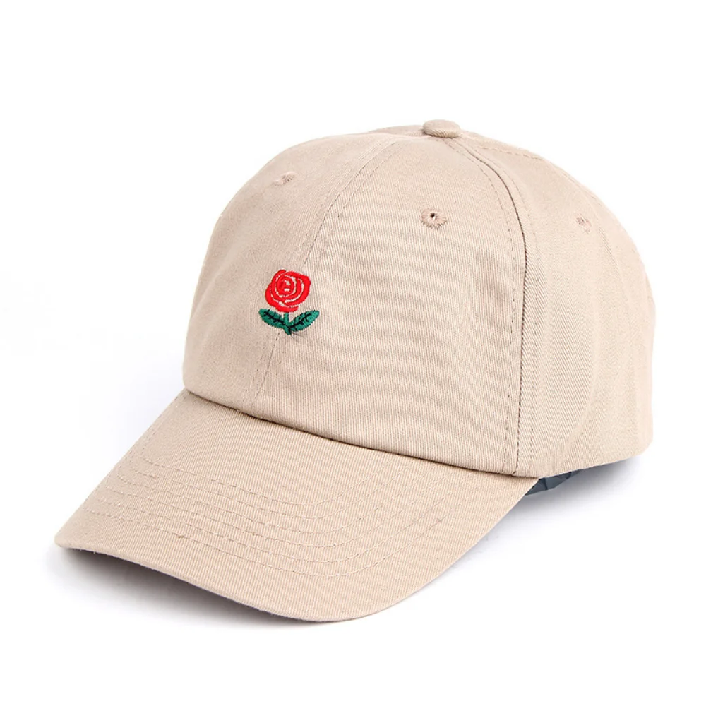 Unisex rose embroidery baseball cap for Men Women flower cap rapper Street hip pop hats cap outdoor sports men female hat