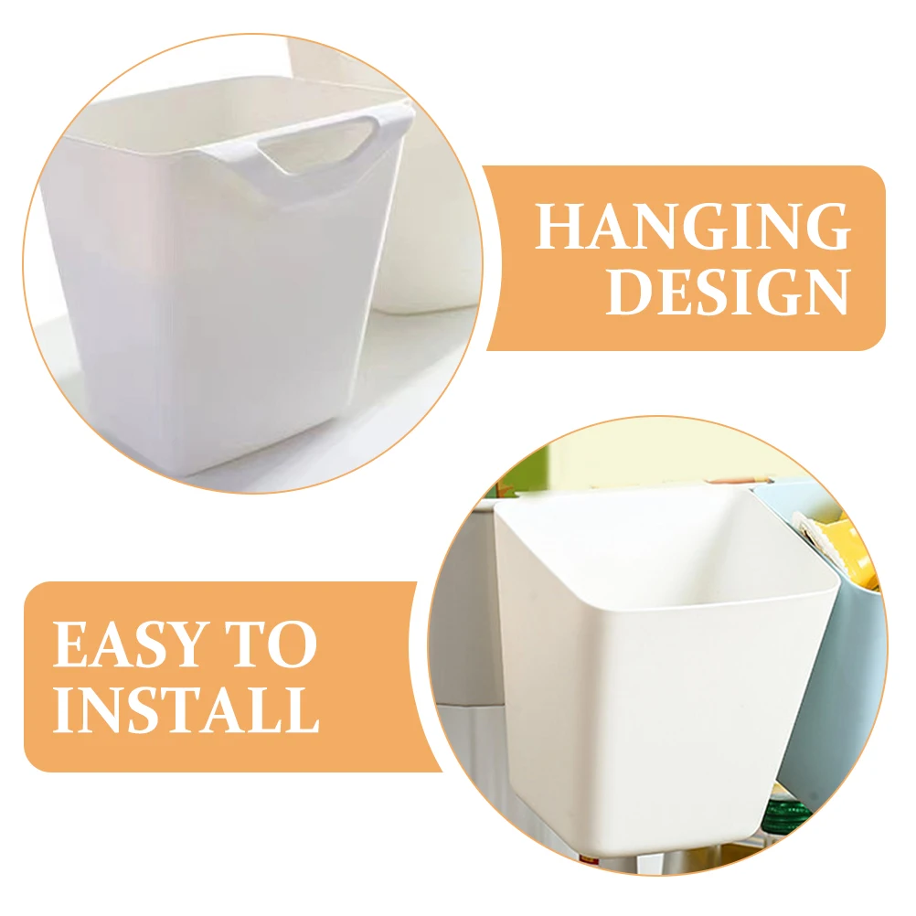 

4pcs Storage Basket Set Rolling Cart Attachments Organizer Hanging Cup Holder Bins Trolley Accessories Plastic Compact Long Use