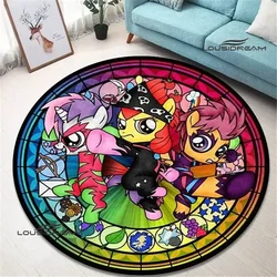 Cartoon My Little-P-Ponys round carpet living room bedroom non-slip carpet floor mats Home bedroom decor area rug birthday gift
