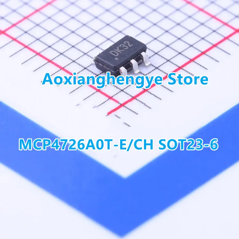 5PCS MCP4726A0T-E/CH MCP4726A1T-E/CH MCP4726A3T-E/CH SOT23-6  8-/10-/12-Bit Voltage Output Digital-to-Analog Converter