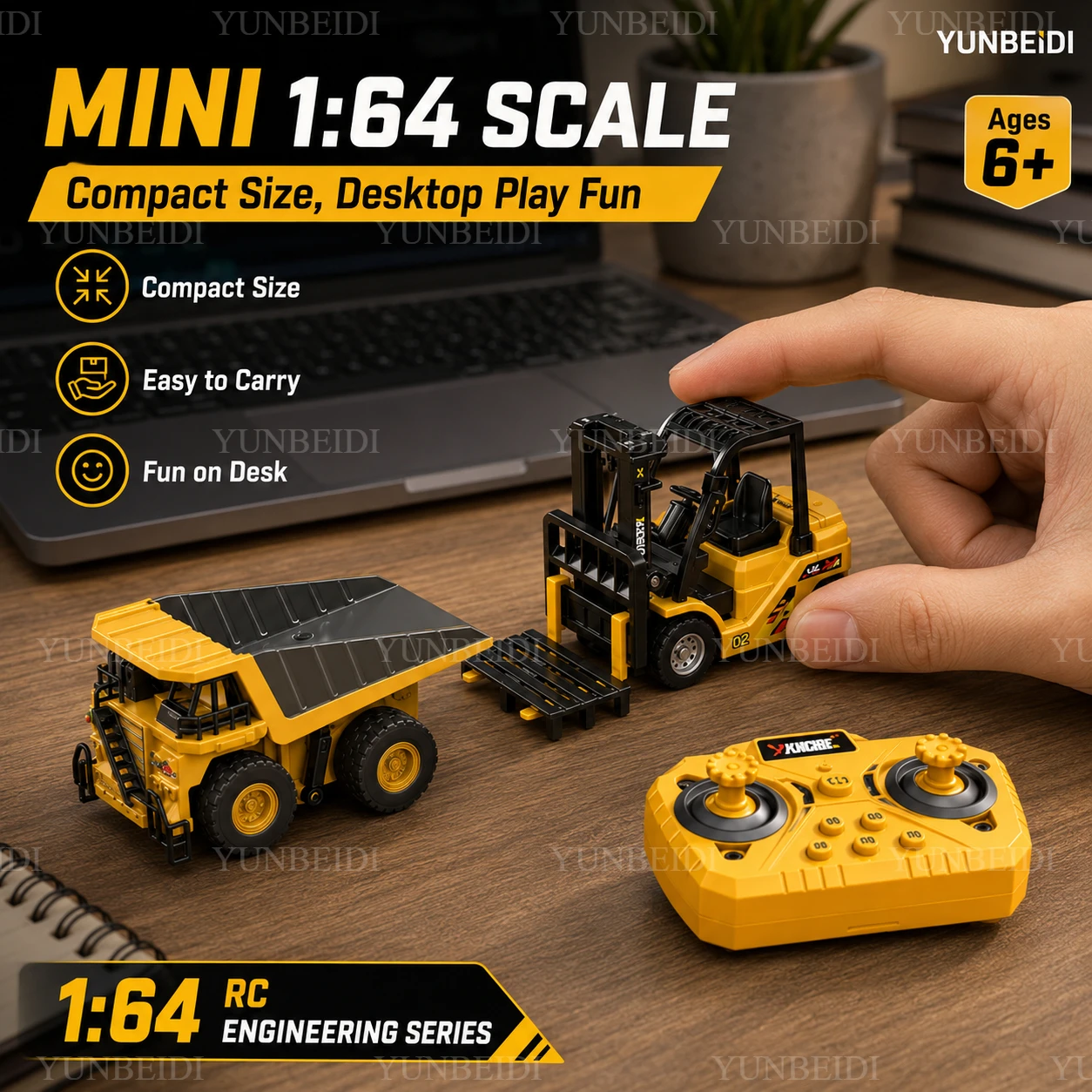 1:64 RC 미니 합금 자동차 포크리프트 트레일러 굴 - Kids Outdoor Digger 리뷰 및 가격