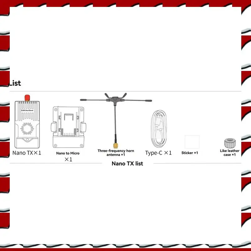 

T35C C3 NANO TX 915M/2.4G Dual-Frequency Switching With Nano To Micro Adapter Box For FPV Long Range Drone DIY Part