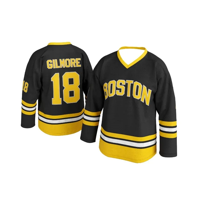 Hockey Jersey - White with Black/Gold Accents 