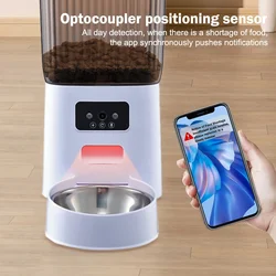 5L automatic feeder WiFi with camera, high-definition intelligent interactive pet food timer, stainless steel bowl feeder