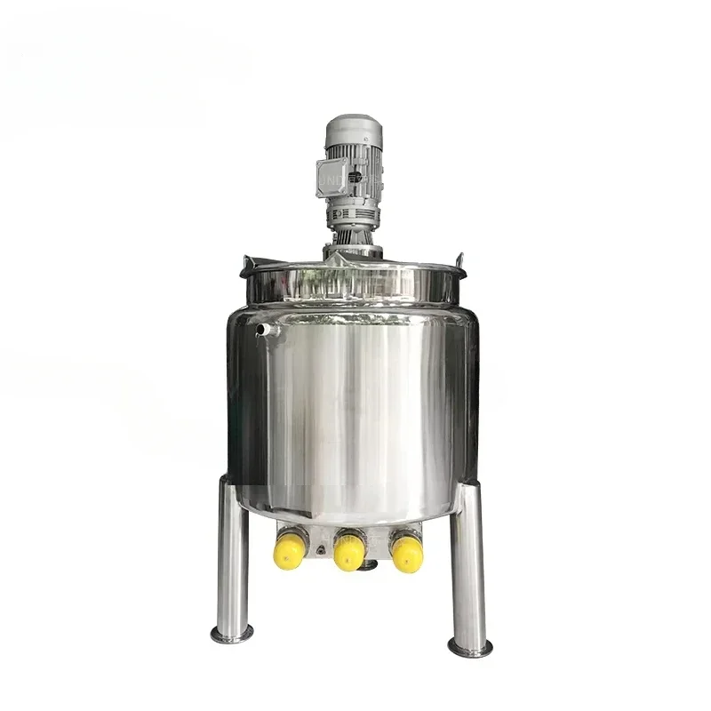 Stainless steel liquid mixing tank with agitator electric heating mixing vessel stainless steel jacketed mixing tank