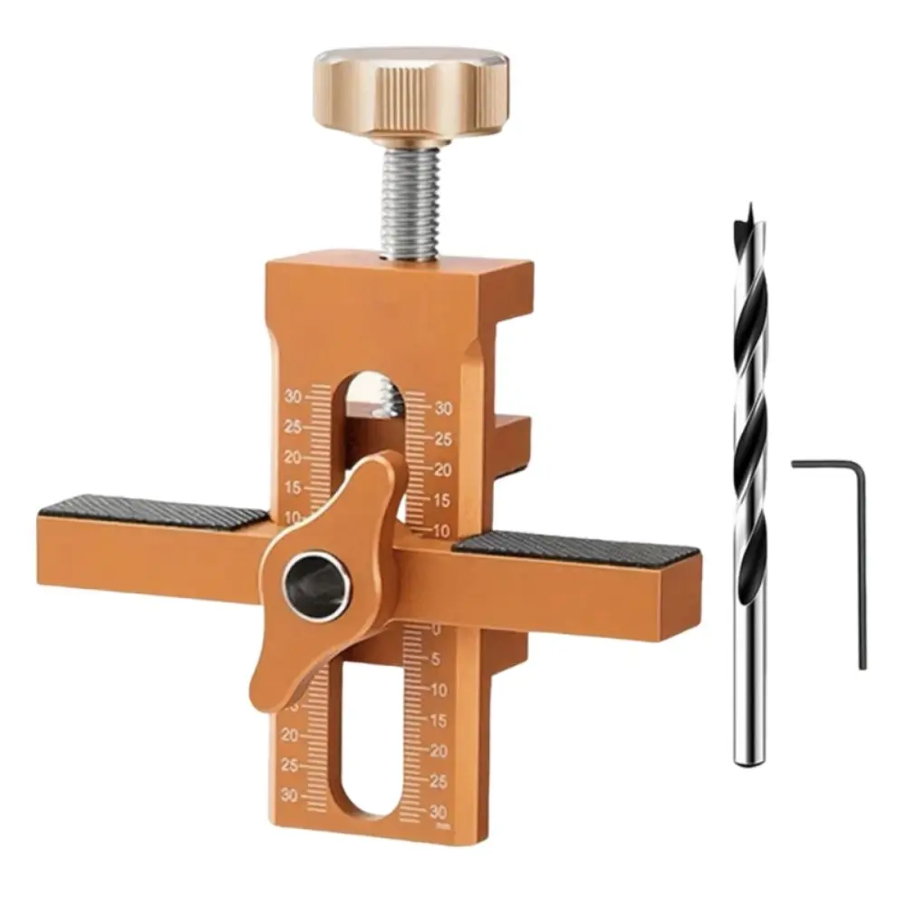 2 in 1 Cabinet Door Installation Positioner Quick Positioning Aluminum Alloy Rebounder Punched Mounting Jig Save Labor