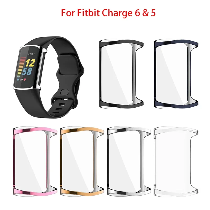 Étui de protection d'écran pour Fitbit Charge 5/6, montre en TPU souple ultra mince, housse de protection pour Fitbit Charge5, accessoires