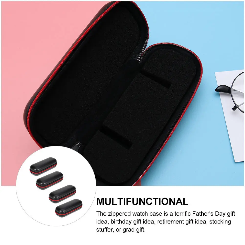 

4pcs Eva Zipper Watch Case Portable Anti-Fall Storage Organizer For Men Women Watch Holder Box Display Container Travel