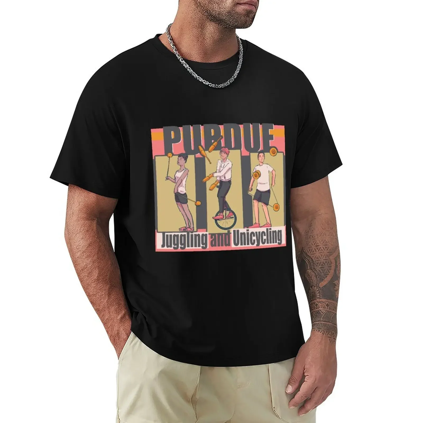 Purdue Juggling and Unicycling Club T-Shirt plain sports fans man clothes mens graphic t-shirts big and tall