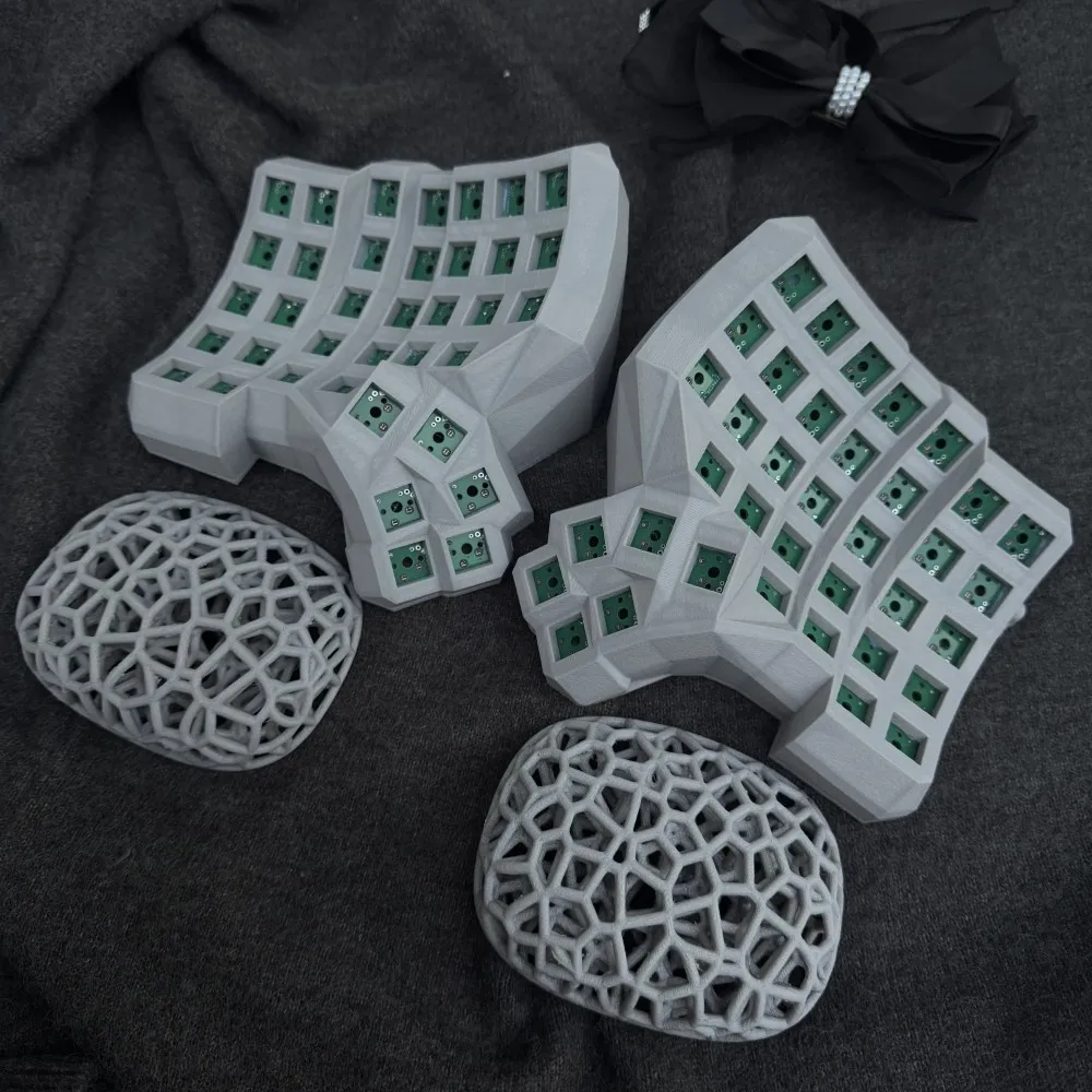 Комплект разделенной клавиатуры Dactyl Manuform 6x7 с подставкой для Plam Custom Hot Swap Проводная одномодовая разделенная клавиатура Флакон типа C Teclado Gamer