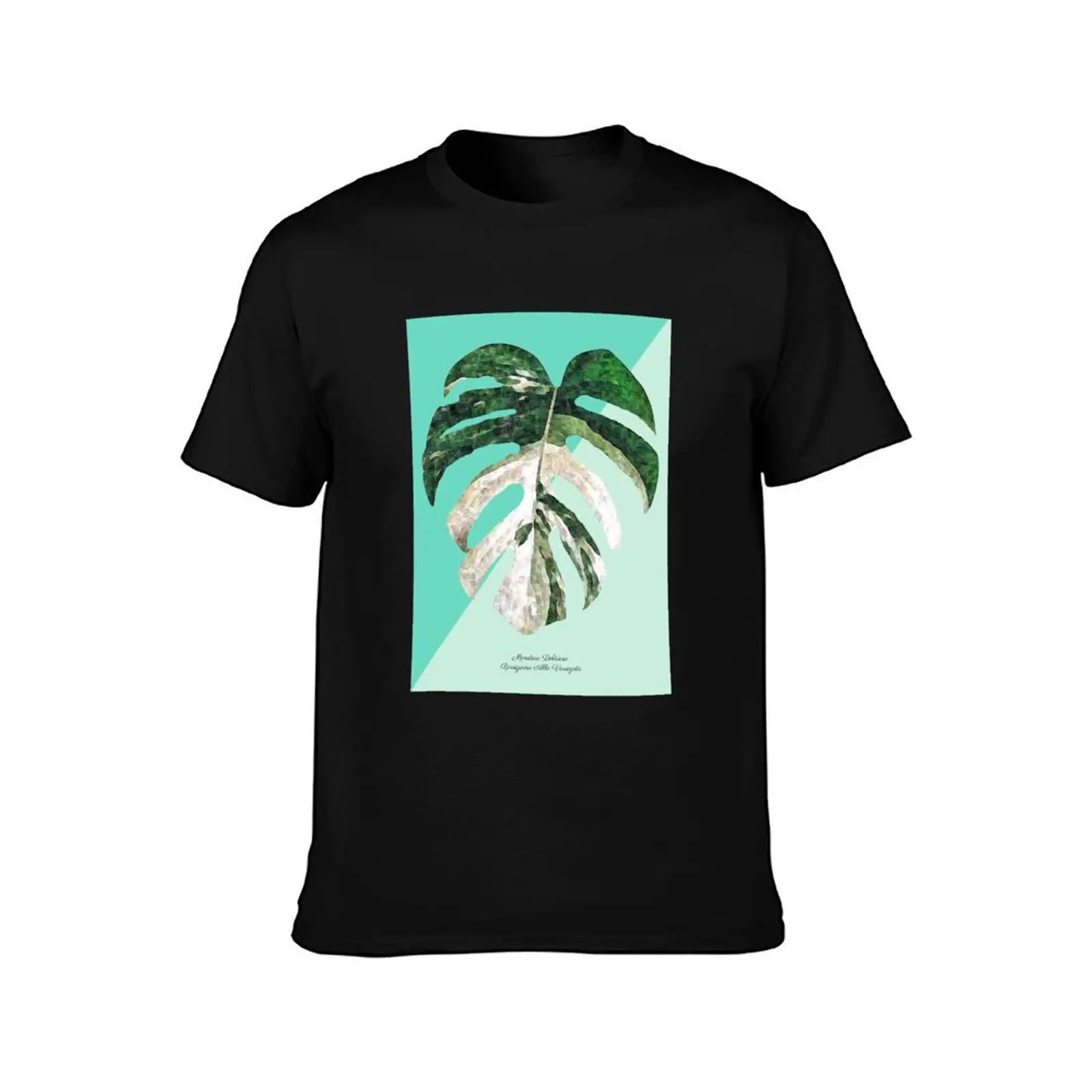 Monstera Deliciosa Albo Variegata Aquamarine T-Shirt Thanksgiving Day Tee Top T-Shirt