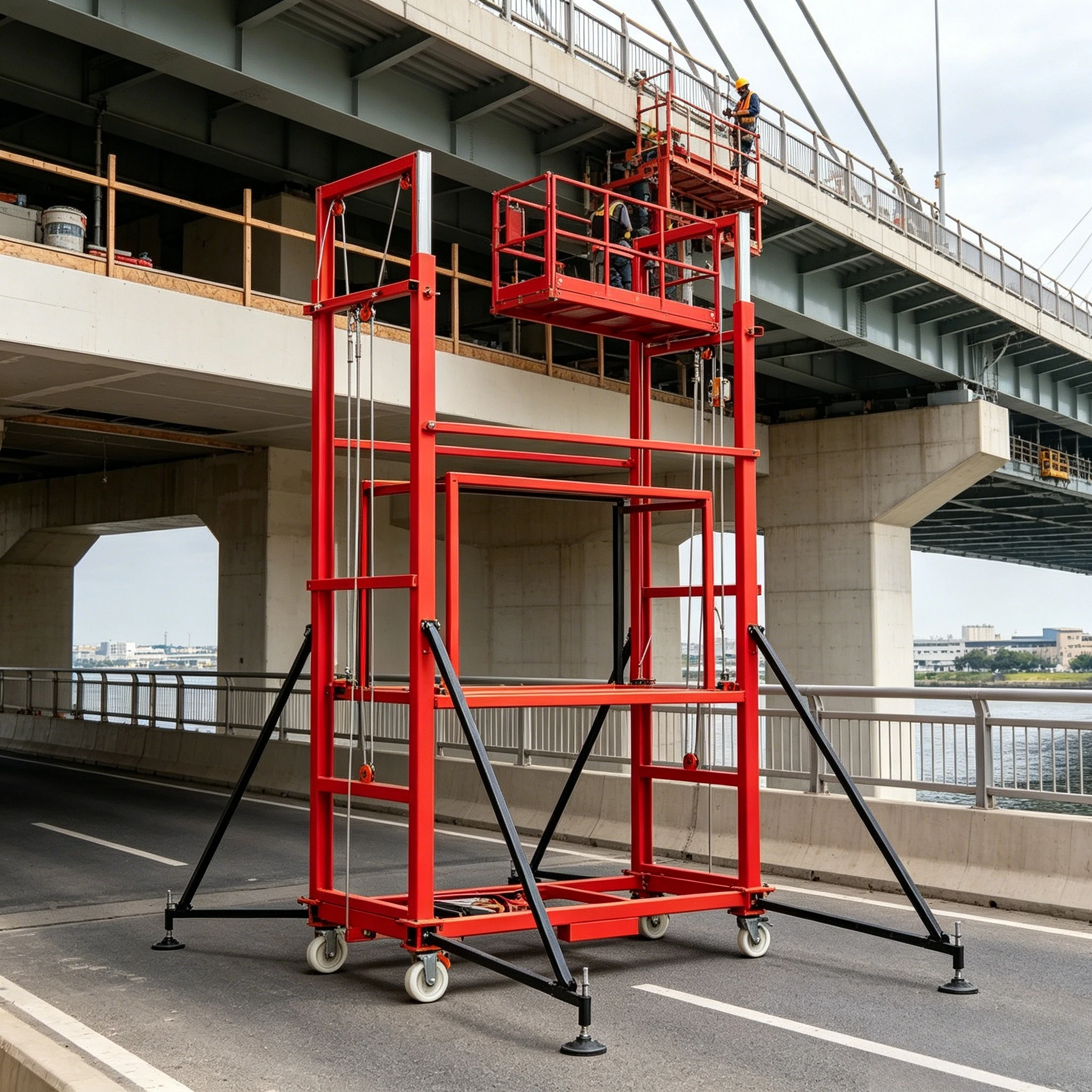 15m Electric Steel Working Platform High Stability Lift with Motor for Industrial Maintenance and Construction Projects Custom