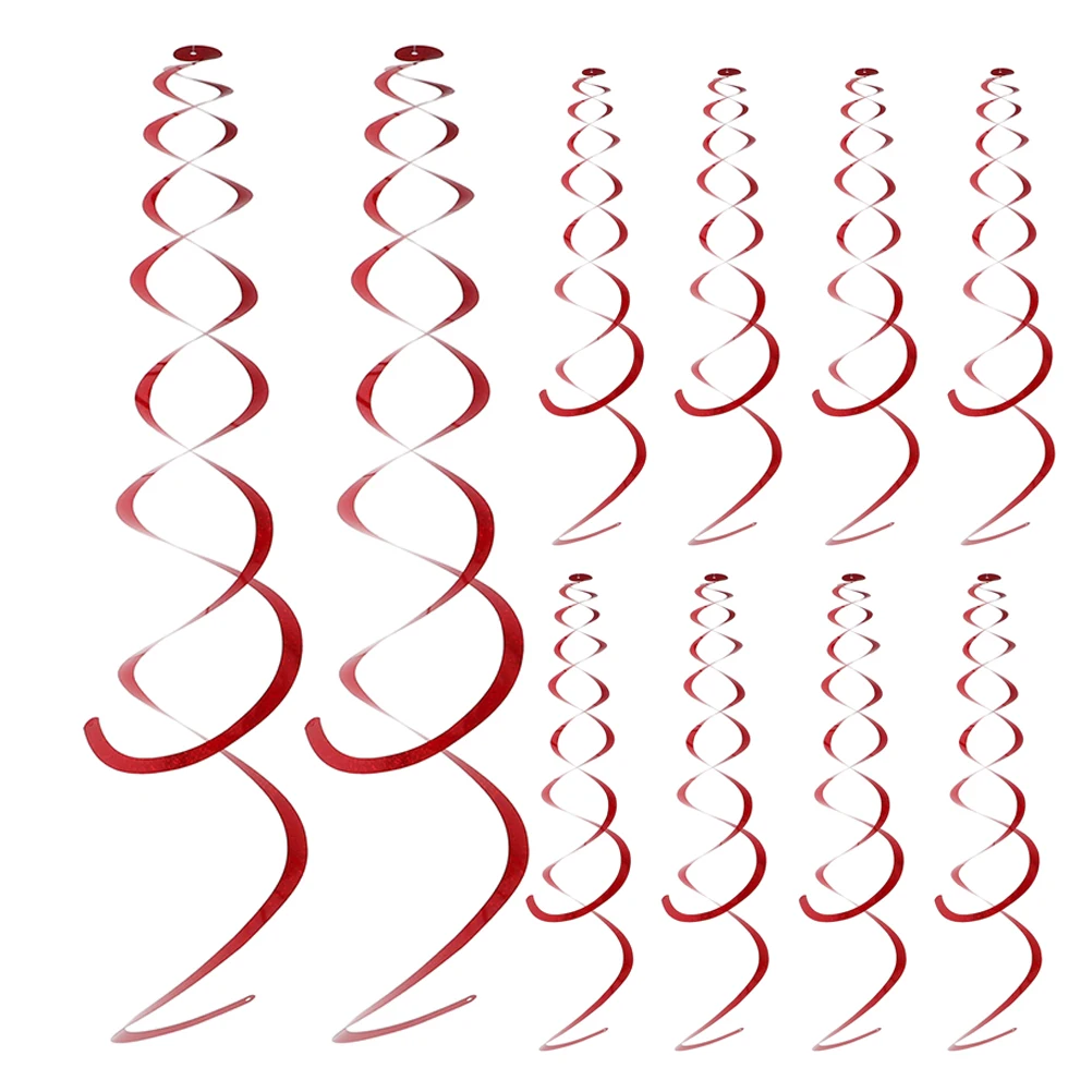 12 قطعة من زينة الحلزون الدوامة المعلقة لحفلات السقف وحفلات أعياد الميلاد وحفلات الزفاف والتخرج خفيفة الوزن ملونة للحيوانات الأليفة #5