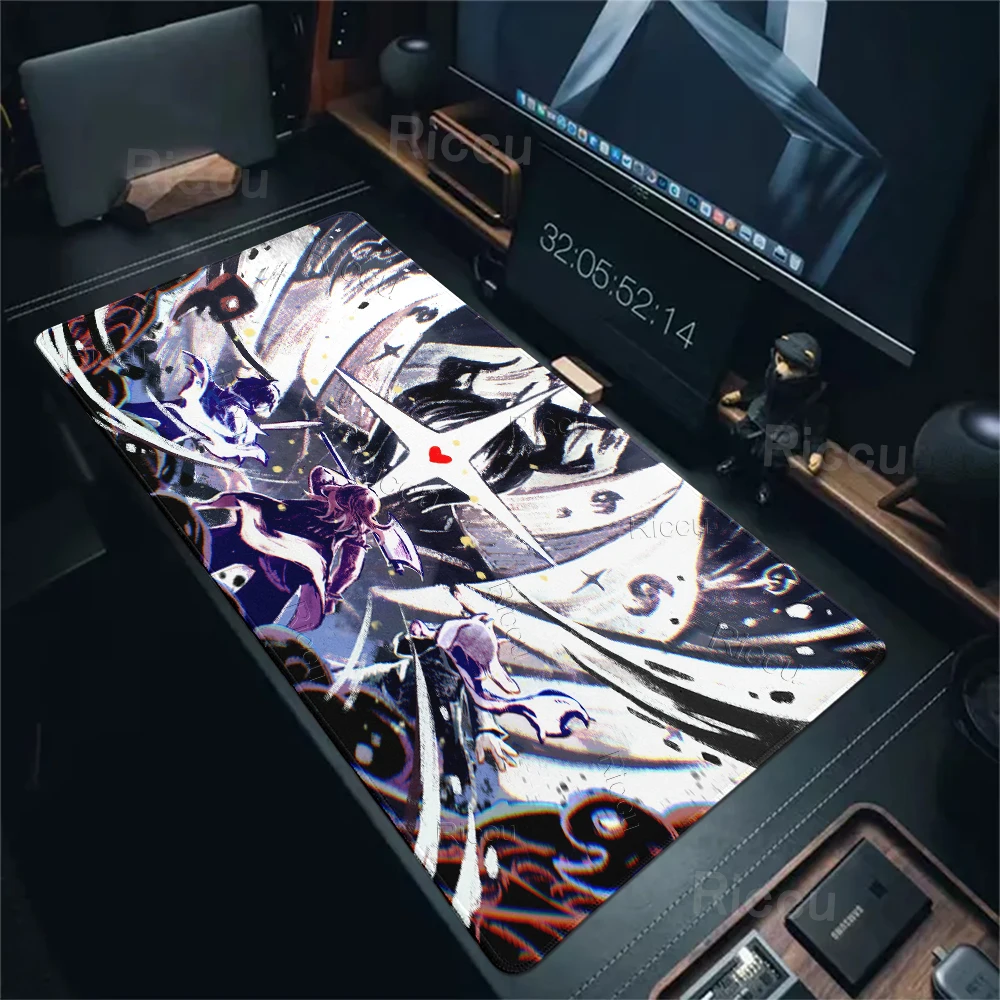 Tapis de souris Deltarune, tapis de clavier d'ordinateur en caoutchouc, grands tapis de bureau décoratifs antidérapants, tapis de bureau pour PC Gamer, tapis de bureau LockEdge