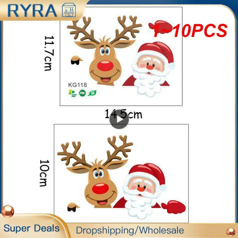 Christmas New Santa Claus Snowman Elk Switch Sticker Kindergarten Dormitory Classroom Decoration