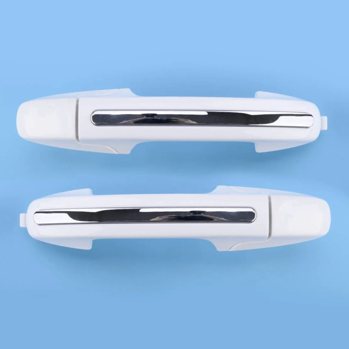 1 Pair White Rear Left & Right Outer Door Handle Fit For Foton Tunland Pickup E3 E5