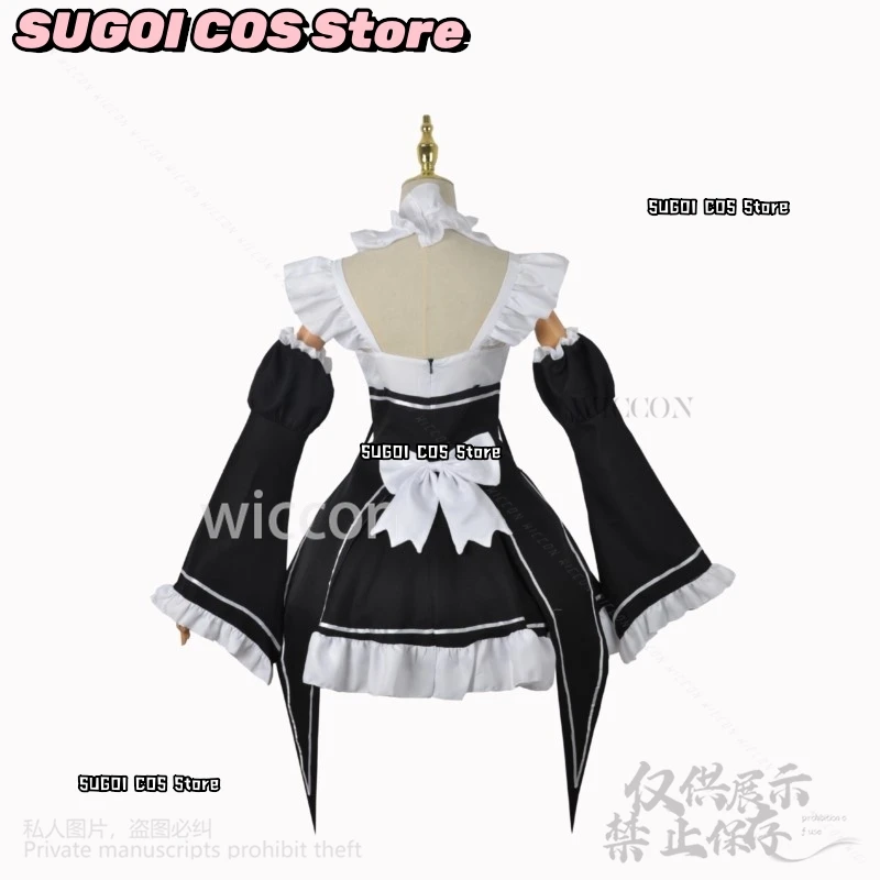 Anime Re Leben In Eine Andere Welt Von Null Cosplay Ram Rem Kostüm Maid Kleid Lolita Perücken Für Mädchen Frau Nette Cos Angepasst
