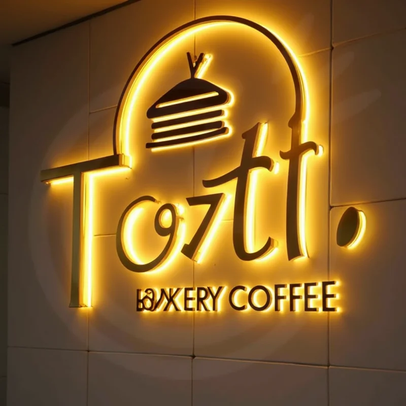 

Custom LED Backlit 3D Metal Letters Illuminated Sign Light Up for Outdoor Business Storefront Waterproof Advertising Signage