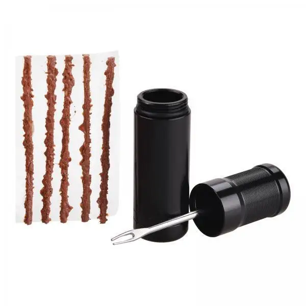 Tubeless Bike Tire Repair Kit with Vulcanized Rubber Plugs Emergency Patch Tool Set for Bike Modifications and Road Trips