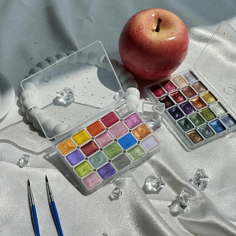 

20-Color Watercolor Paint Set - Beautiful, Quick-Drying, Suitable for Chinese Painting, Thangkas, Calligraphy , Transparent