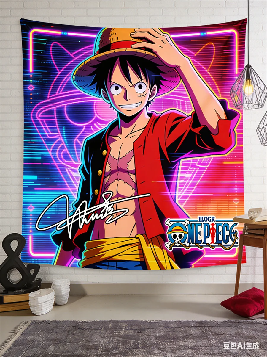 

Настенный гобелен с 3D-эффектом «Луффи» из аниме «Ван-Пис» — декоративное полотно с изображением пиратского флага для спальни, гостиной и общежития
